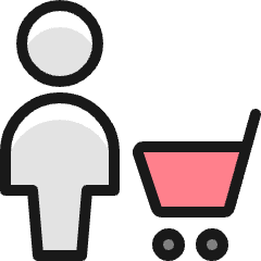 Single Neutral Actions Cart Icon from Ultimate Colors Set