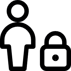 Single Neutral Actions Lock Icon from Ultimate Regular Set