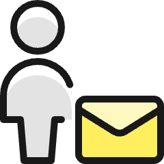 Single Neutral Actions Mail Icon from Ultimate Colors Set