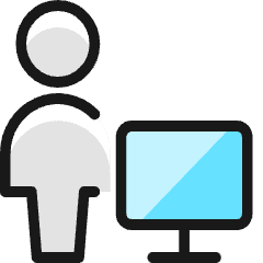 Single Neutral Actions Monitor Icon from Ultimate Colors Set