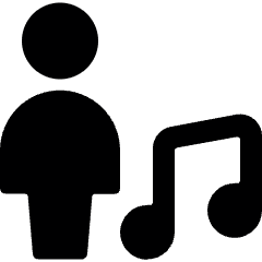 Single Neutral Actions Music Icon from Ultimate Bold Set