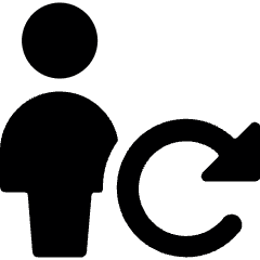 Single Neutral Actions Sync Icon from Ultimate Bold Set