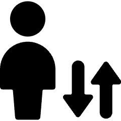 Single Neutral Actions Up Down Icon from Ultimate Bold Set