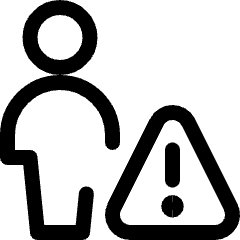 Single Neutral Actions Warning Icon from Ultimate Regular Set