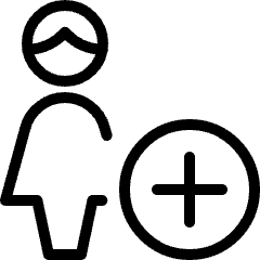 Single Woman Actions Add Icon from Ultimate Light Set