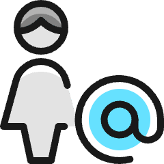 Single Woman Actions Address Icon from Ultimate Colors Set