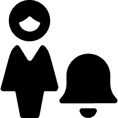 Single Woman Actions Alarm Icon from Ultimate Bold Set