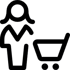 Single Woman Actions Cart Icon from Ultimate Regular Set