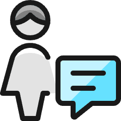 Single Woman Actions Chat Icon from Ultimate Colors Set