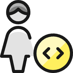 Single Woman Actions Coding Icon from Ultimate Colors Set