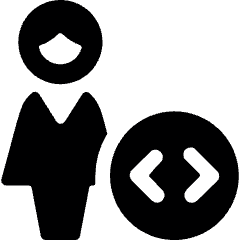 Single Woman Actions Coding Icon from Ultimate Bold Set