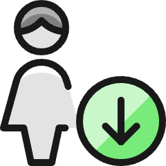 Single Woman Actions Download Icon from Ultimate Colors Set