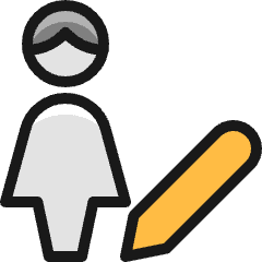 Single Woman Actions Edit 2 Icon from Ultimate Colors Set