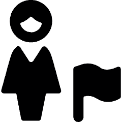 Single Woman Actions Flag Icon from Ultimate Bold Set