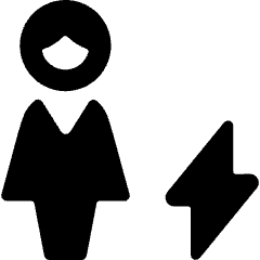Single Woman Actions Flash Icon from Ultimate Bold Set