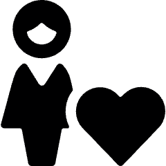 Single Woman Actions Heart Icon from Ultimate Bold Set