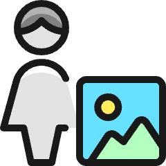 Single Woman Actions Image Icon from Ultimate Colors Set