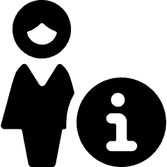 Single Woman Actions Information Icon from Ultimate Bold Set