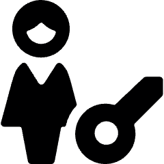 Single Woman Actions Key Icon from Ultimate Bold Set