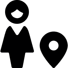 Single Woman Actions Location Icon from Ultimate Bold Set