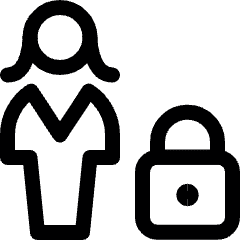 Single Woman Actions Lock Icon from Ultimate Regular Set