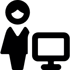 Single Woman Actions Monitor Icon from Ultimate Bold Set