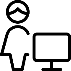 Single Woman Actions Monitor Icon from Ultimate Light Set