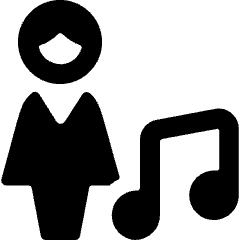 Single Woman Actions Music Icon from Ultimate Bold Set