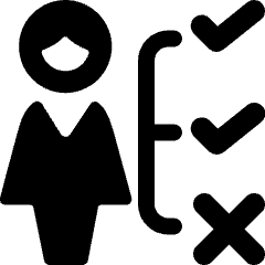 Single Woman Actions Process Icon from Ultimate Bold Set