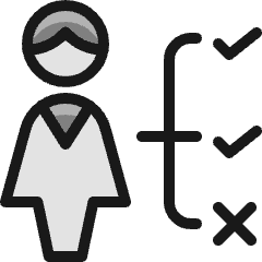 Single Woman Actions Process Icon from Ultimate Colors Set