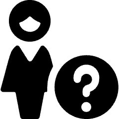 Single Woman Actions Question Icon from Ultimate Bold Set