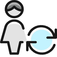 Single Woman Actions Refresh Icon from Ultimate Colors Set