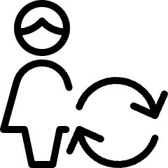 Single Woman Actions Refresh Icon from Ultimate Light Set