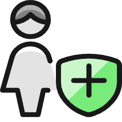 Single Woman Actions Shield Icon from Ultimate Colors Set