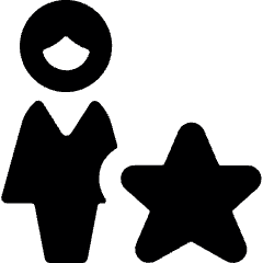 Single Woman Actions Star Icon from Ultimate Bold Set