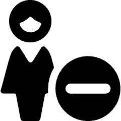 Single Woman Actions Subtract Icon from Ultimate Bold Set