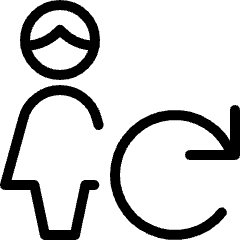Single Woman Actions Sync Icon from Ultimate Light Set
