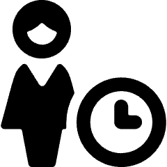 Single Woman Actions Time Icon from Ultimate Bold Set