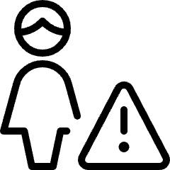 Single Woman Actions Warning Icon from Ultimate Light Set