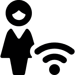 Single Woman Actions Wifi Icon from Ultimate Bold Set