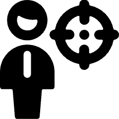 Single Man Aim Icon from Ultimate Bold Set