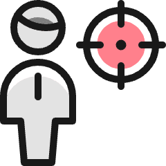 Single Man Aim Icon from Ultimate Colors Set