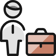Single Man Briefcase Icon from Ultimate Colors Set