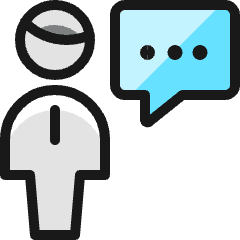Single Man Chat Icon from Ultimate Colors Set