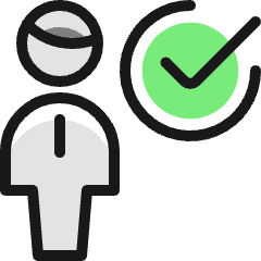 Single Man Check Icon from Ultimate Colors Set