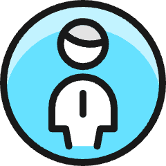Single Man Circle Icon from Ultimate Colors Set
