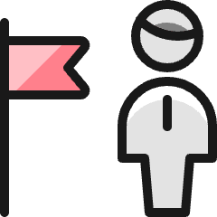 Single Man Flag 1 Icon from Ultimate Colors Set