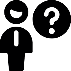 Single Man Question Icon from Ultimate Bold Set