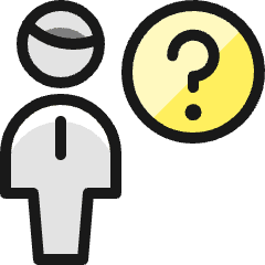 Single Man Question Icon from Ultimate Colors Set