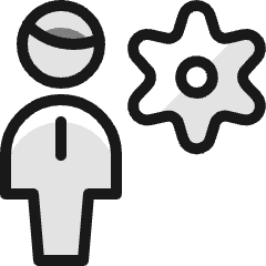 Single Man Setting Icon from Ultimate Colors Set